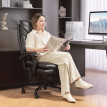 Fauteuil bureau Velès ergonomique inclinable repose pieds noir