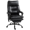 Fauteuil bureau Velès ergonomique inclinable repose pieds noir
