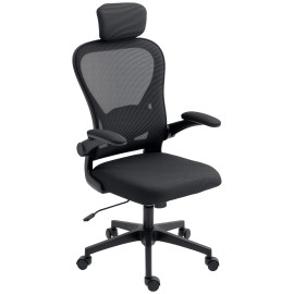 Bainye chaise de bureau ergonomique inclinable réglable noire