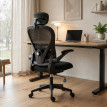 Bainye chaise de bureau ergonomique inclinable réglable noire