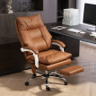 Ilenville fauteuil bureau ergonomique inclinable repose pieds camel vieilli