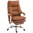 Ilenville fauteuil bureau ergonomique inclinable repose pieds camel vieilli
