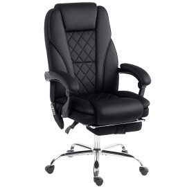 Fauteuil de bureau Isolvay massant chauffant inclinable velours noir