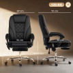 Fauteuil de bureau Isolvay massant chauffant inclinable velours noir