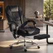Fauteuil de bureau Isolvay massant chauffant inclinable velours noir