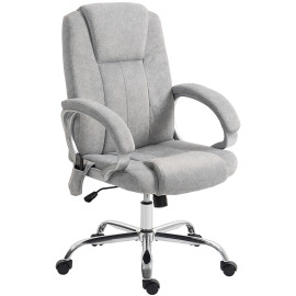 Chaise de bureau Olismont massante chauffante design gris