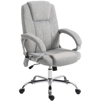 Chaise de bureau Olismont massante chauffante design gris