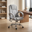 Chaise de bureau Olismont massante chauffante design gris
