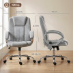 Chaise de bureau Olismont massante chauffante design gris