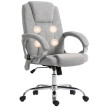 Chaise de bureau Olismont massante chauffante design gris