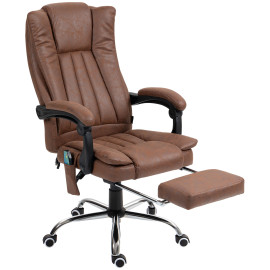 Fauteuil de bureau Beliaia massant chauffant inclinable marron