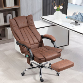 Fauteuil de bureau Beliaia massant chauffant inclinable marron