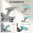 Chaise de bureau Julie ergonomique inclinable réglable gris