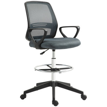 Enerouys fauteuil bureau ergonomique assise haute maille respirante gris