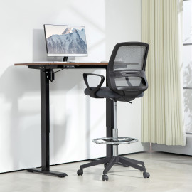 Enerouys fauteuil bureau ergonomique assise haute maille respirante gris