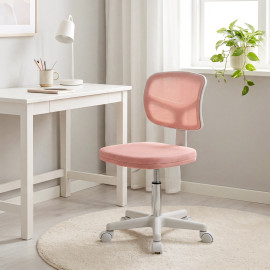 Chaise de bureau Alac ergonomique réglable en maille rose