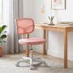 Chaise de bureau Alac ergonomique réglable en maille rose