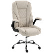 Fauteuil de bureau Dainmont chesterfield réglable velours beige