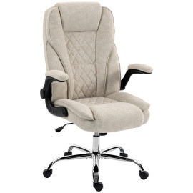 Fauteuil de bureau Dainmont chesterfield réglable velours beige