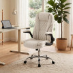 Fauteuil de bureau Dainmont chesterfield réglable velours beige