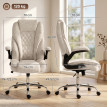 Fauteuil de bureau Dainmont chesterfield réglable velours beige