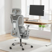 Chaise de bureau Ylencourt ergonomique inclinable réglable gris