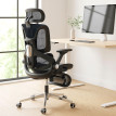 Réou chaise de bureau ergonomique inclinable réglable noir