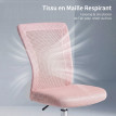 Chaise de bureau Cele ergonomique réglable pivotante rose