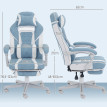 Chaise gaming Envesaot fauteuil ergonomique repose-pieds bleu