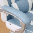 Chaise gaming Envesaot fauteuil ergonomique repose-pieds bleu