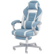 Chaise gaming Envesaot fauteuil ergonomique repose-pieds bleu