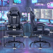 Valec Chaise gaming massante inclinable noir