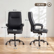 Chaise de bureau Avseor ergonomique accoudoirs rembourrés noir
