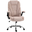 Fauteuil de bureau Lorcourt velours chesterfield réglable rose