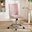 Cerenne chaise de bureau ergonomique tissu rose