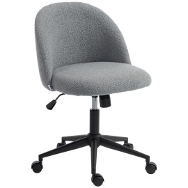 Chaise de bureau Arvaelle pivotante réglable bouclette gris