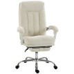 Chaise de bureau Garveet ergonomique inclinable repose pieds écru