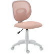 Chaise de bureau ergonomique Boel réglable en tissu résille vieux rose