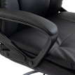 Pelroy Chaise bureau réglable repose pieds noir