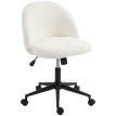 Selia Chaise de bureau pivotante réglable bouclette crème