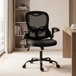 Chaise de bureau Ismont ergonomique accoudoirs relevables noire