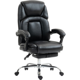 Quinville fauteuil de bureau inclinable avec repose pieds noir