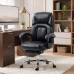 Quinville fauteuil de bureau inclinable avec repose pieds noir