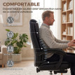 Quinville fauteuil de bureau inclinable avec repose pieds noir