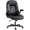 Chaise de bureau Delès ergonomique accoudoirs relevables noire