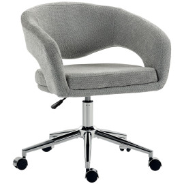 Chaise de bureau Lanioisec design ergonomique dossier ajouré gris