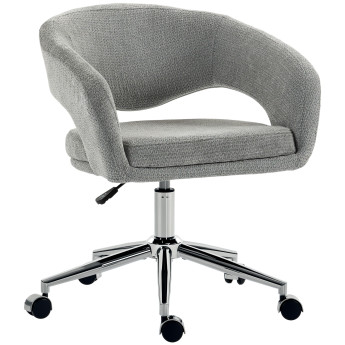 Chaise de bureau Lanioisec design ergonomique dossier ajouré gris