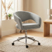 Chaise de bureau Lanioisec design ergonomique dossier ajouré gris