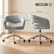 Chaise de bureau Lanioisec design ergonomique dossier ajouré gris
