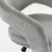 Chaise de bureau Lanioisec design ergonomique dossier ajouré gris